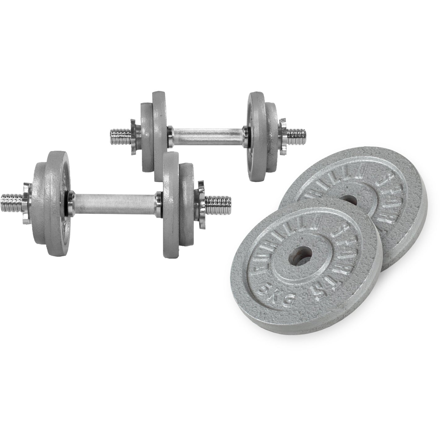 Kurzhantel Set Gusseisen 30 kg mit Sternverschlüssen - Gorilla Sports DE