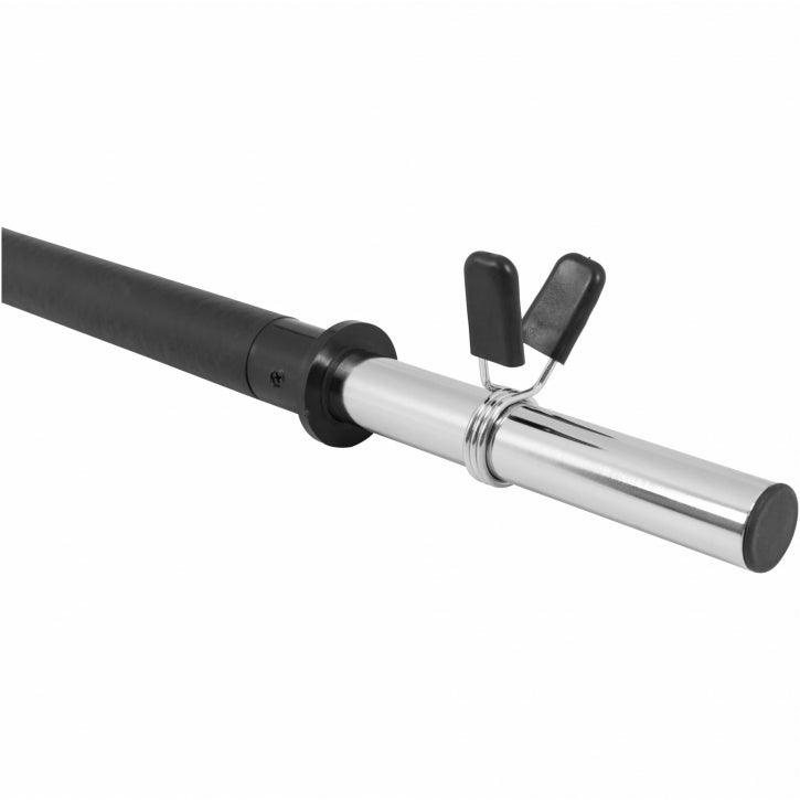 Langhantel Aerobic Chrom in Schwarz mit 130 cm - Gorilla Sports DE