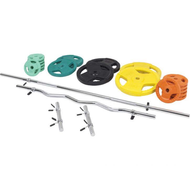 Hantelset Gummi Gripper 108 kg - Gorilla Sports DE