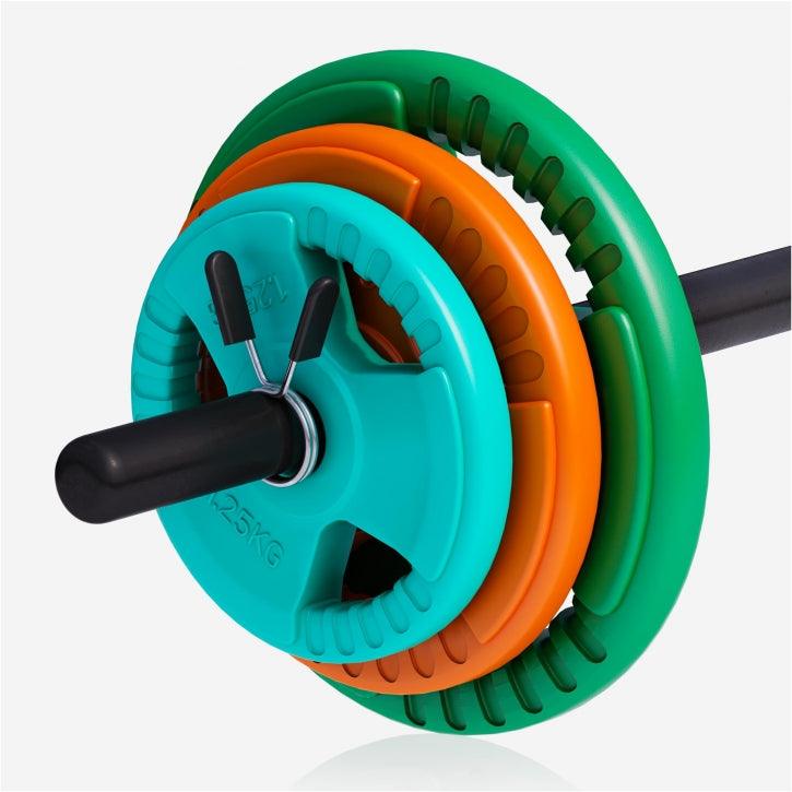 Langhantelset Aerobic Gummi Gripper - Gorilla Sports DE
