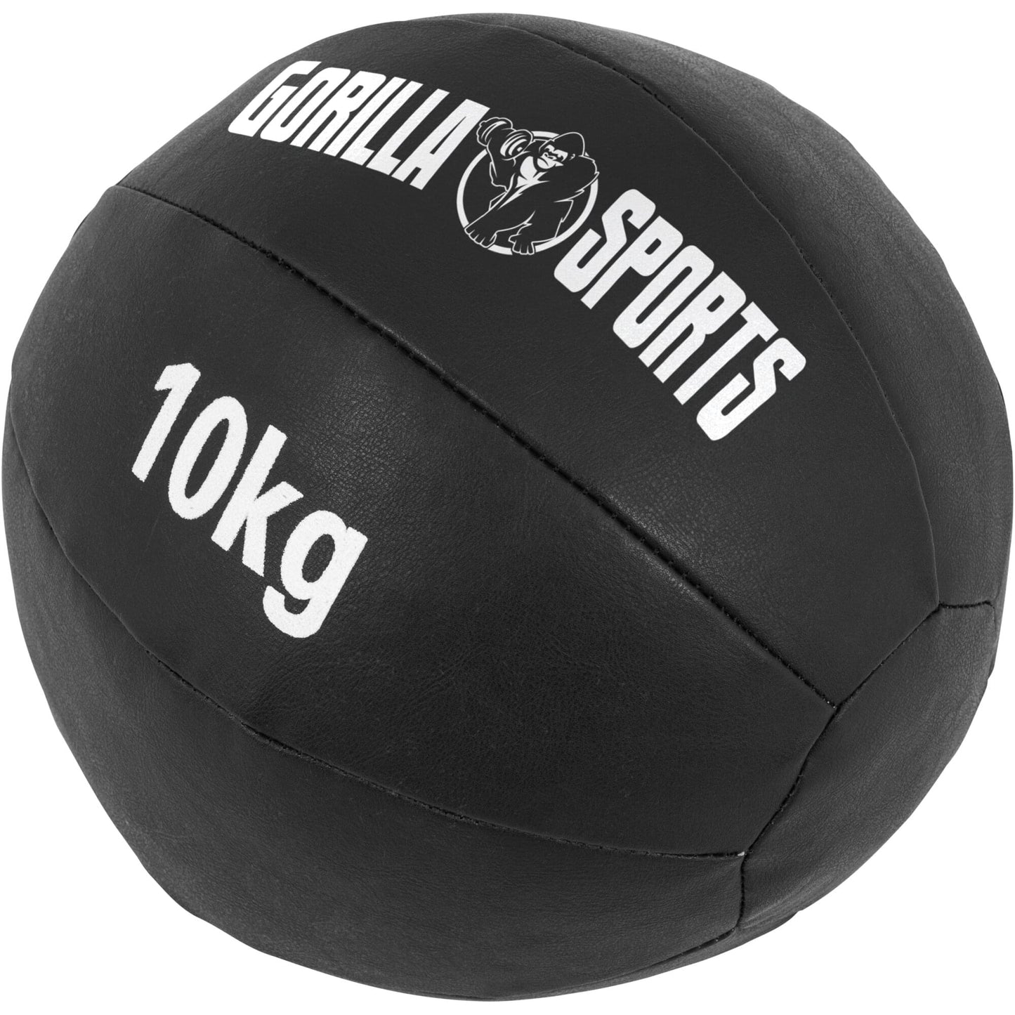 Medizinball aus Leder in Schwarz 1 - 10 kg - Gorilla Sports DE