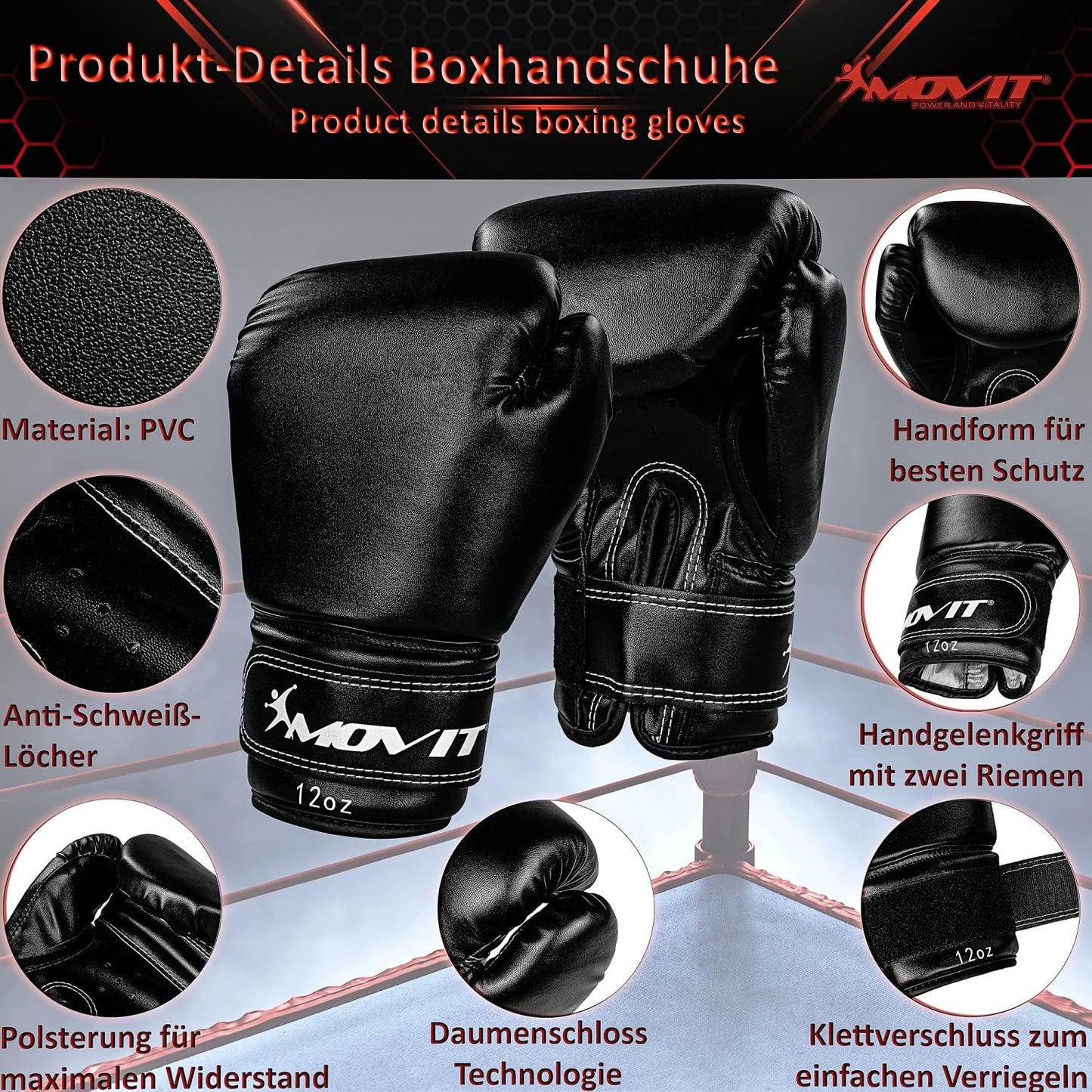 Boxset inkl. Boxsack, Boxhandschuhen und Bandagen - Gorilla Sports DE