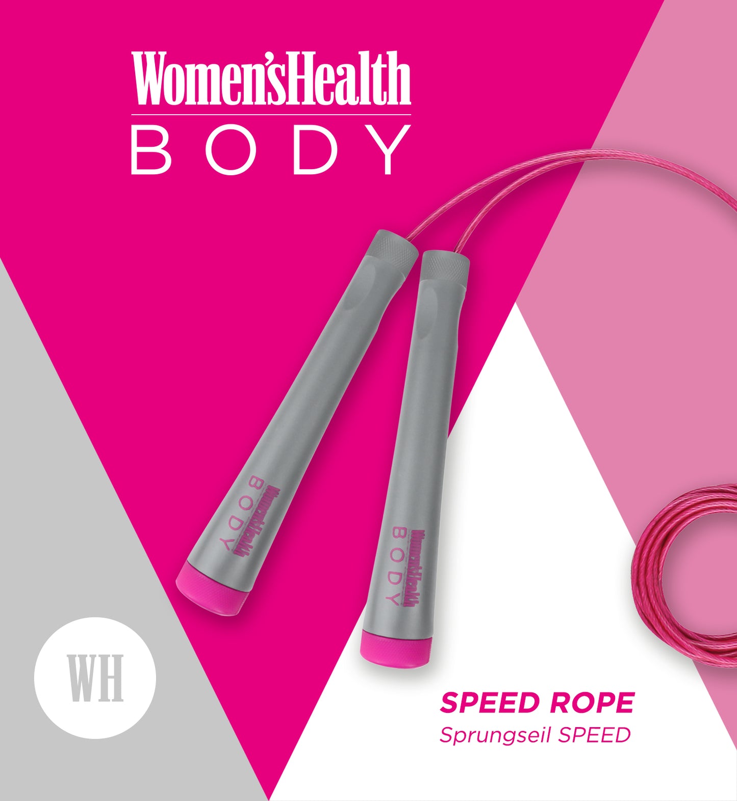 Springseil Pink/Grau - Gorilla Sports DE