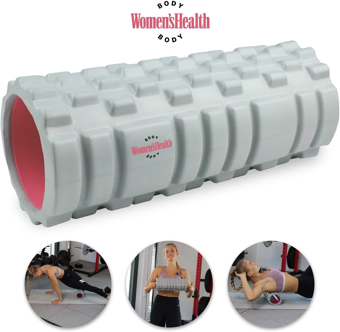 Faszienrolle Grau/Pink - Gorilla Sports DE
