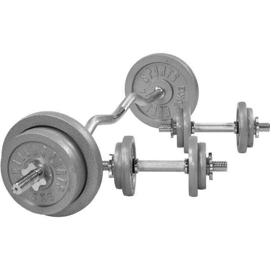 SZ Curlset Gusseisen 70 kg - Gorilla Sports DE