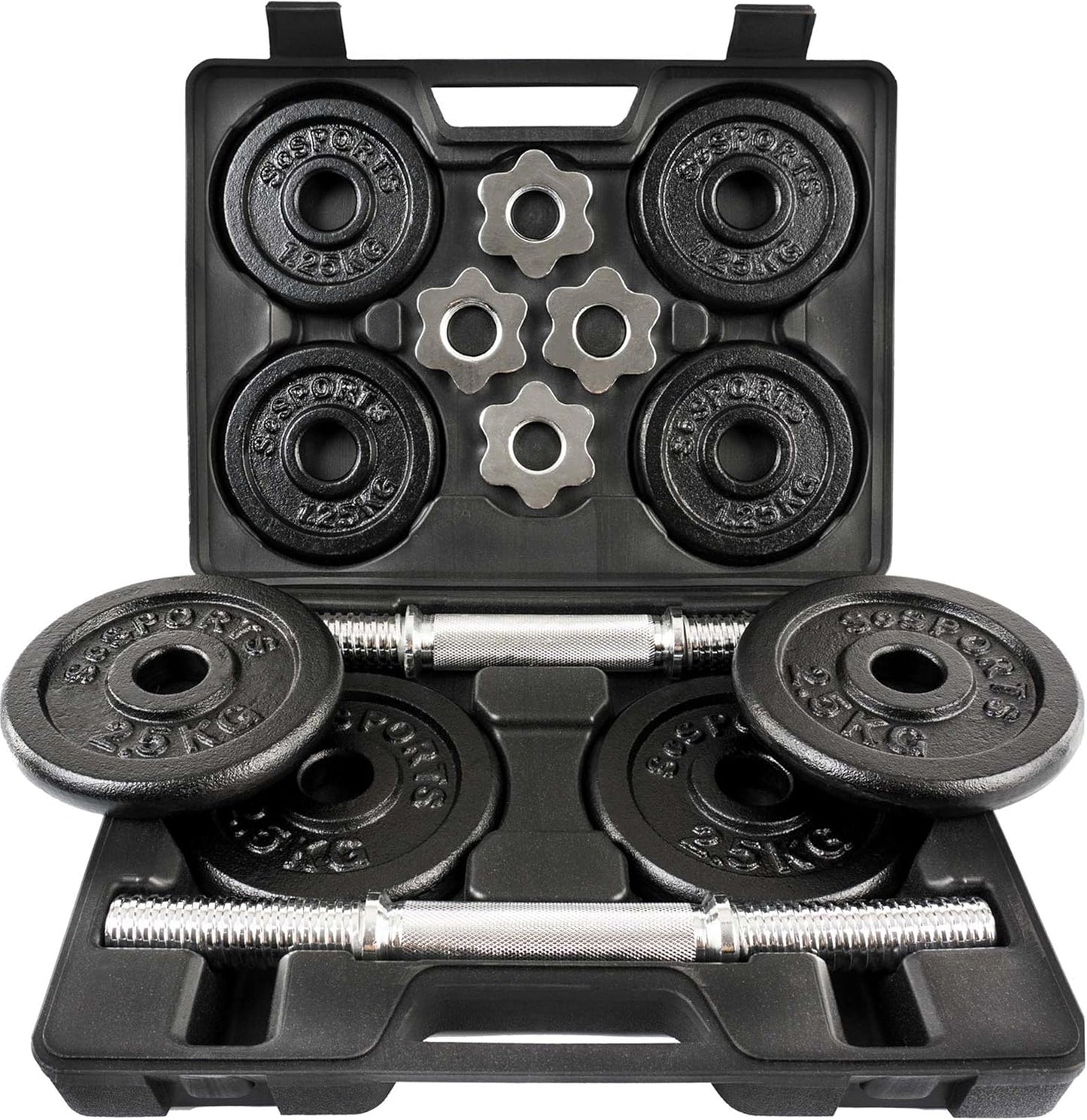 Kurzhantel Set mit Koffer 15 - 20 kg - Gorilla Sports DE