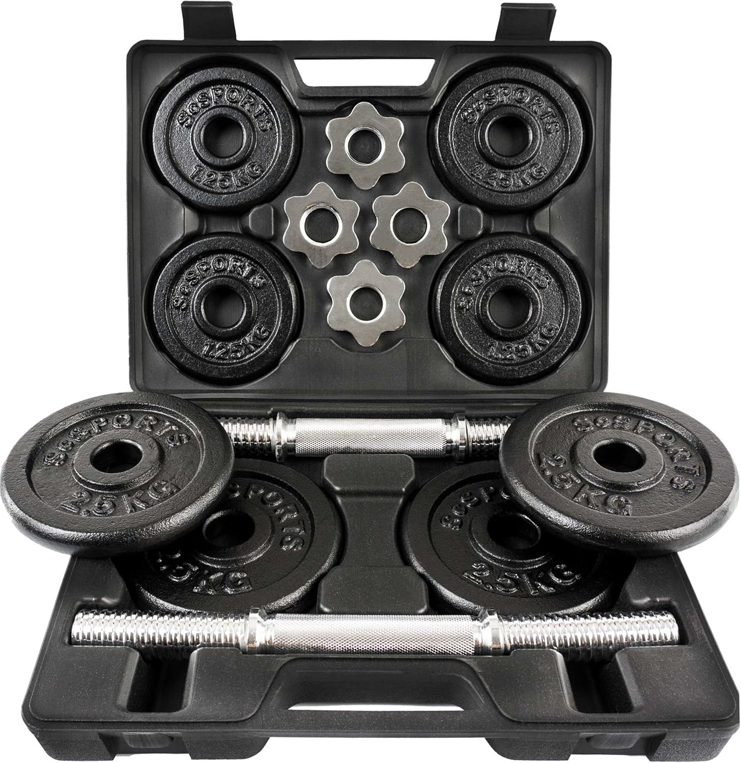Kurzhantel Set mit Koffer 15 - 20 kg - Gorilla Sports DE