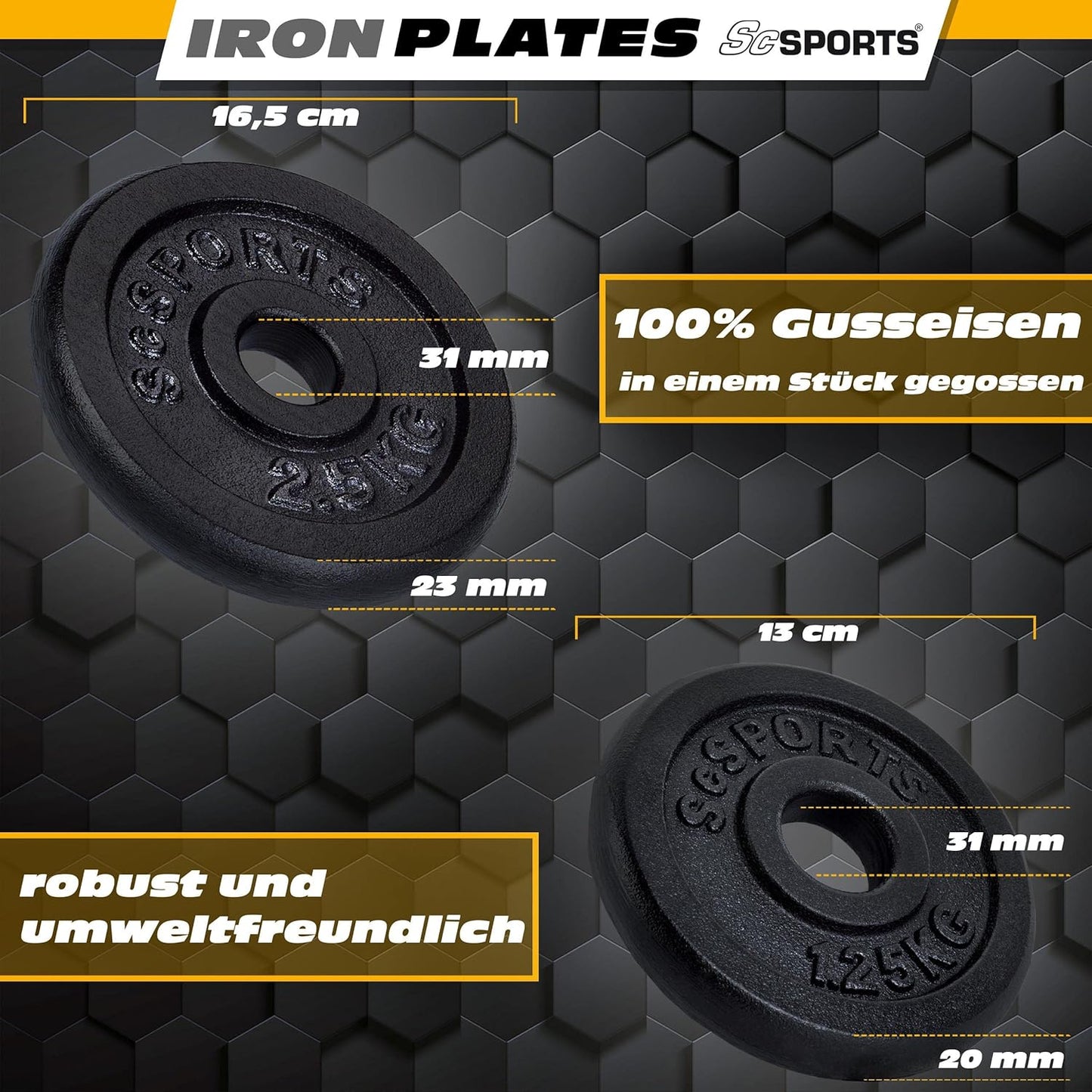 Kurzhantel Set mit Koffer 15 - 20 kg - Gorilla Sports DE