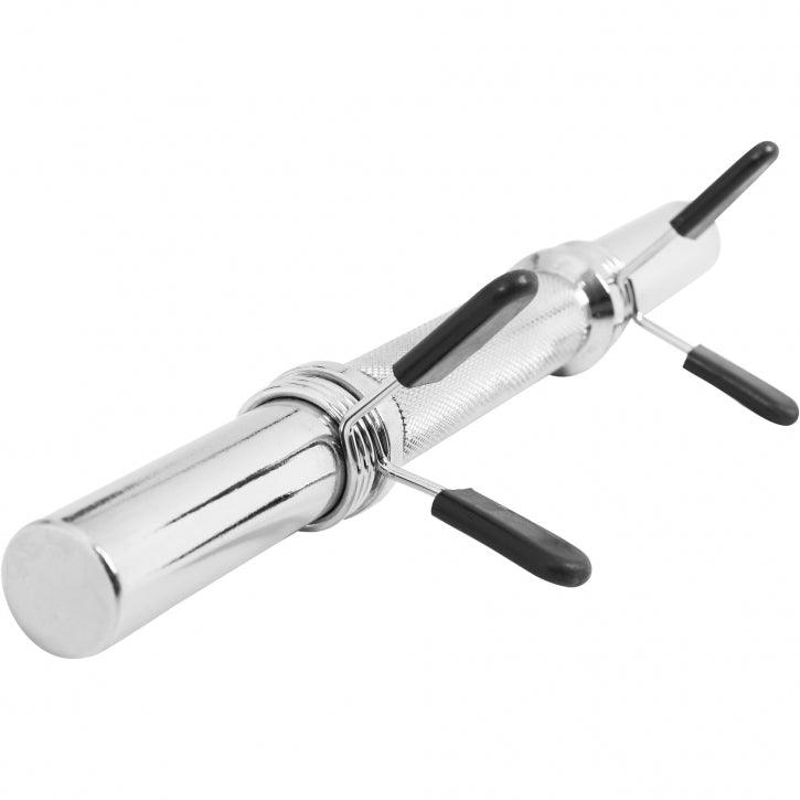 Kurzhantelstangenset 30 mm Chrom 35 cm mit Federverschluss - Gorilla Sports DE