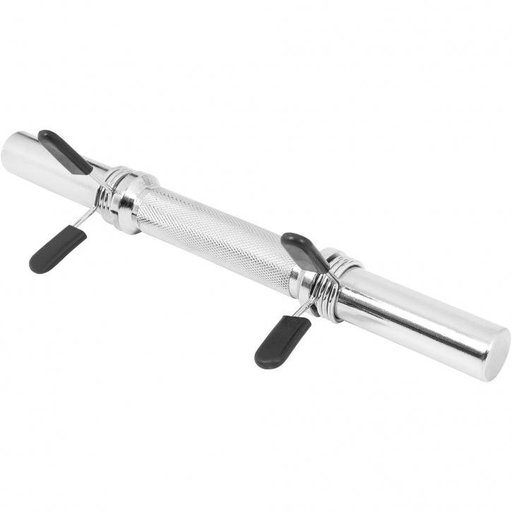 Kurzhantelstangenset 30 mm Chrom 35 cm mit Federverschluss - Gorilla Sports DE