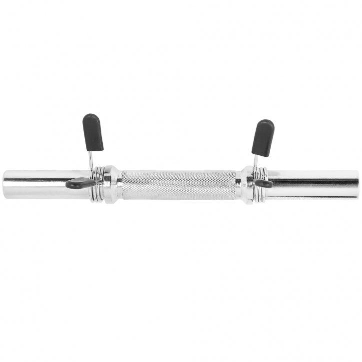 Kurzhantelstangenset 30 mm Chrom 35 cm mit Federverschluss - Gorilla Sports DE
