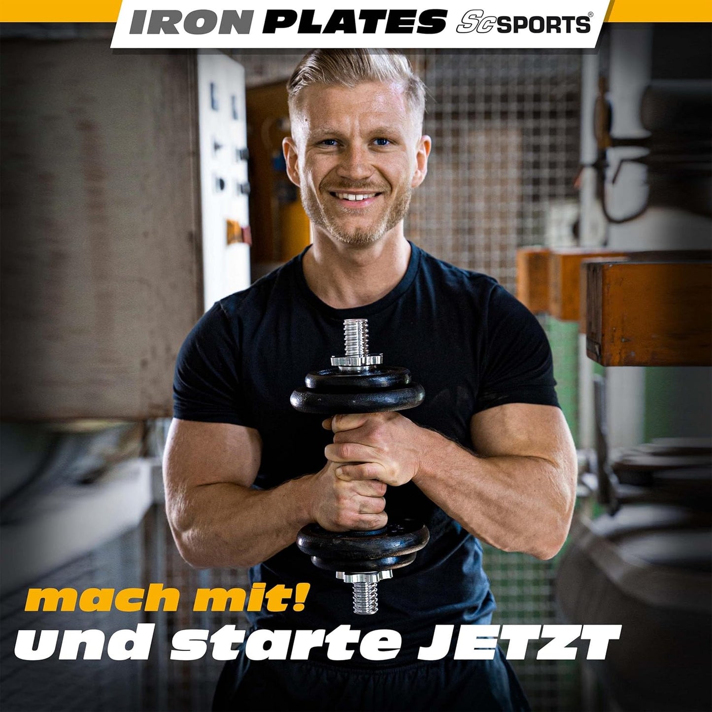 Hantelscheiben Set Gusseisen 40 - 120 kg - Gorilla Sports DE
