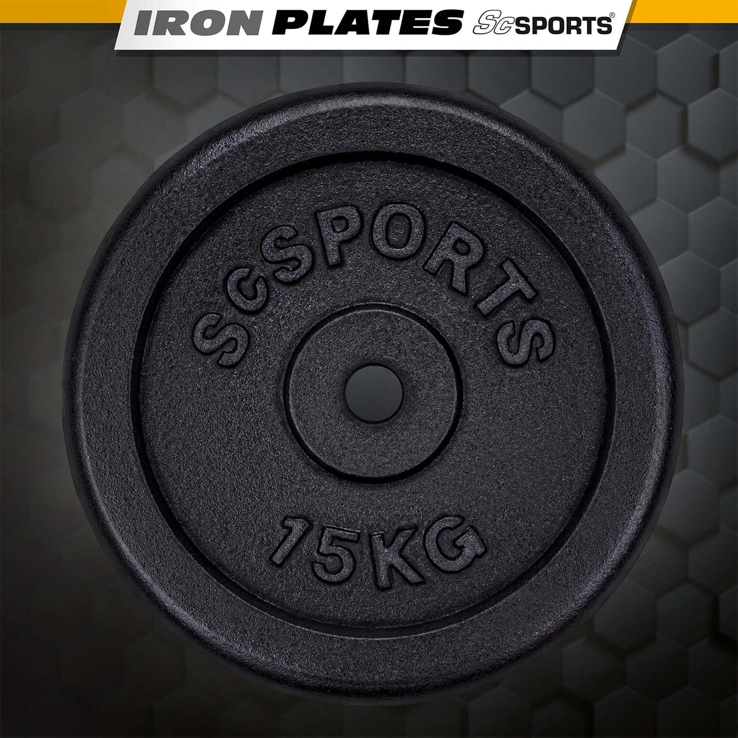 Hantelscheiben Set Gusseisen 15 - 60 kg - Gorilla Sports DE