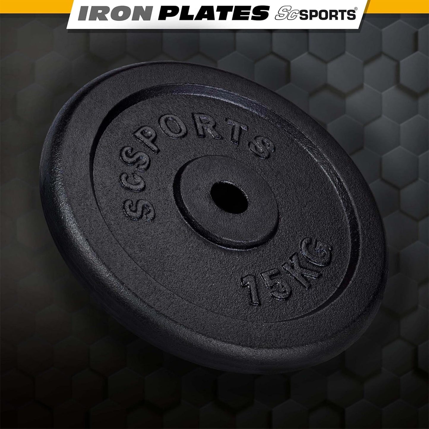 Hantelscheiben Set Gusseisen 15 - 60 kg - Gorilla Sports DE