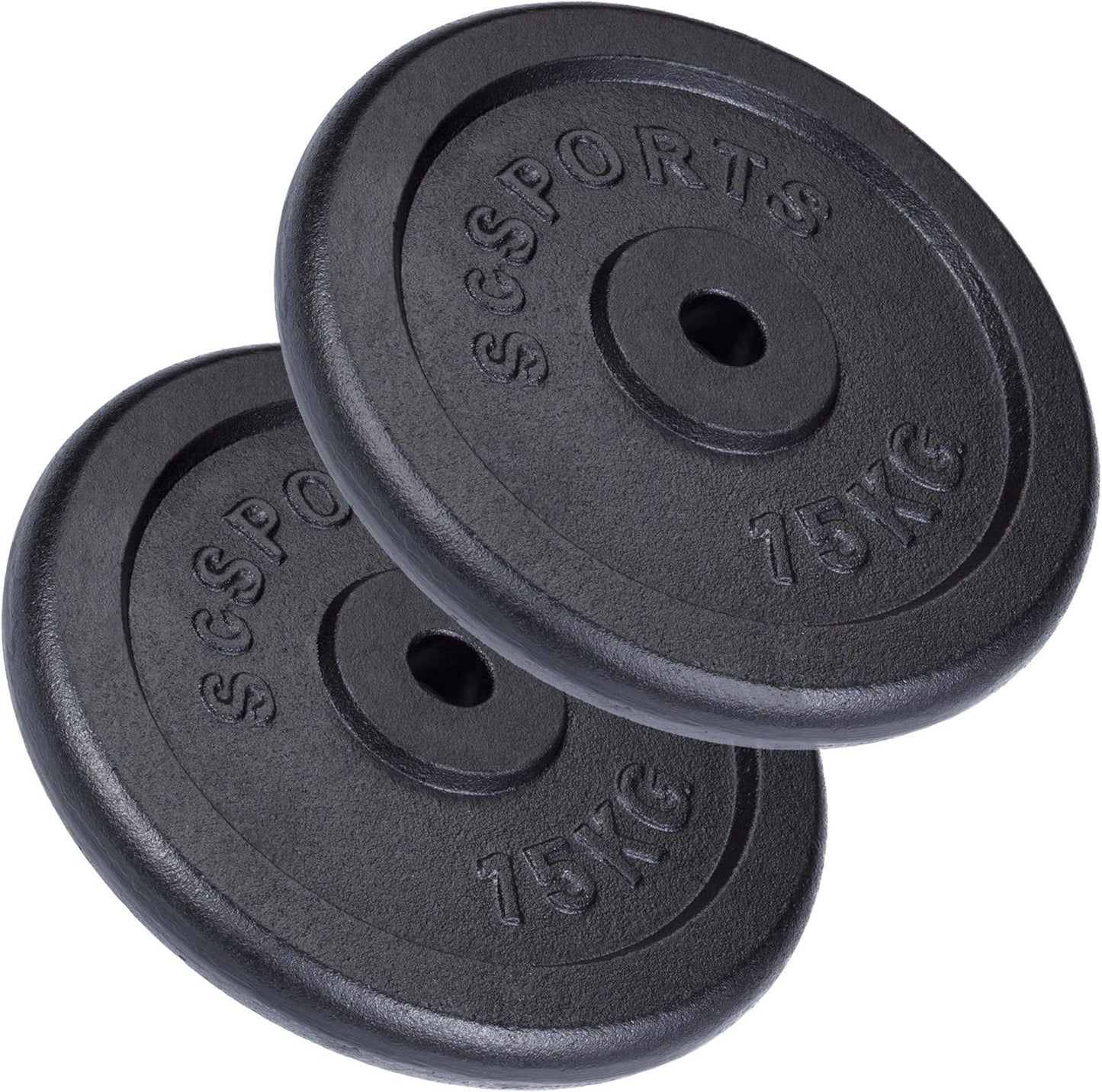 Hantelscheiben Set Gusseisen 15 - 60 kg - Gorilla Sports DE