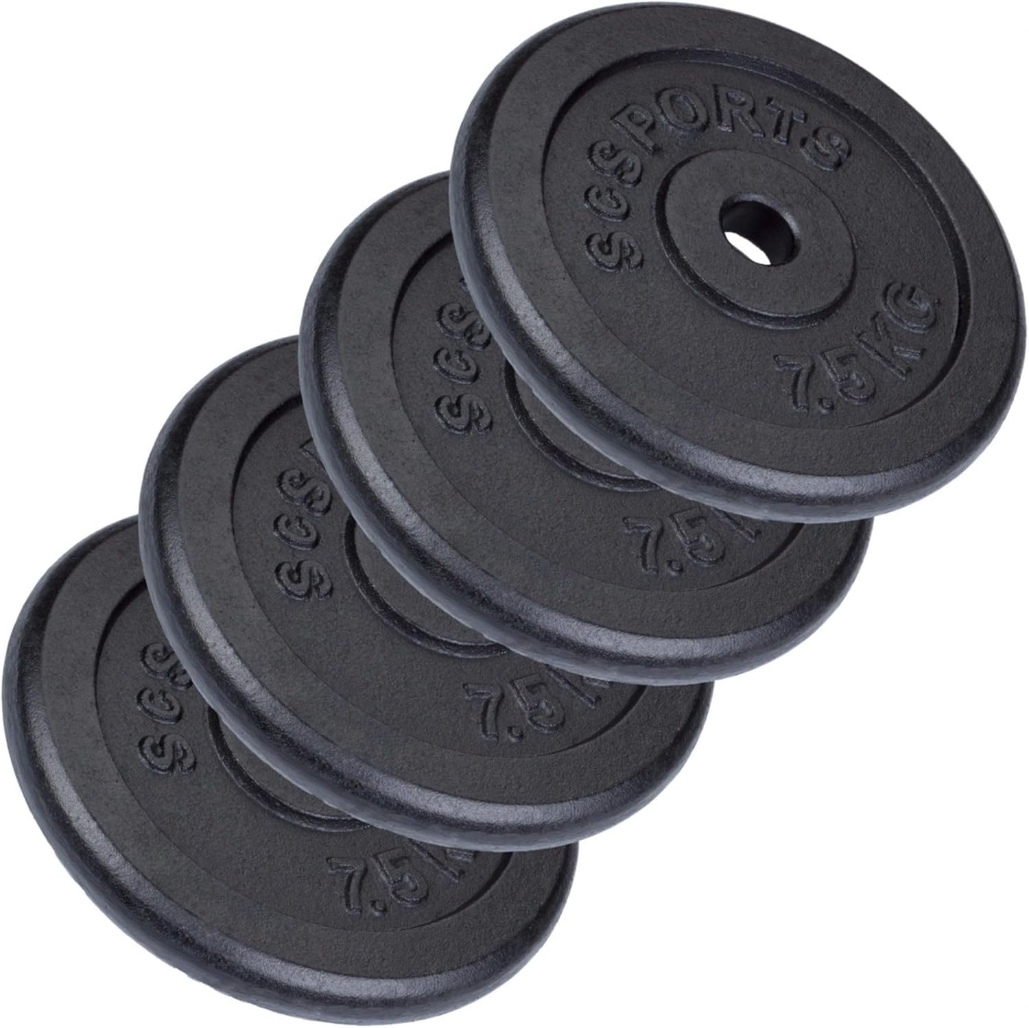 Hantelscheiben Set Gusseisen 15 - 60 kg - Gorilla Sports DE