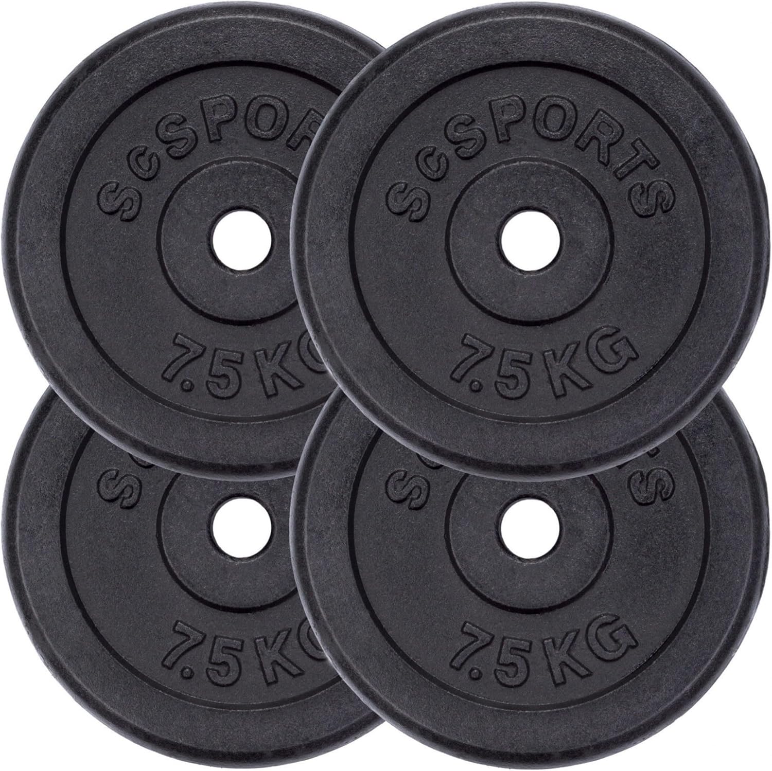 Hantelscheiben Set Gusseisen 15 - 60 kg - Gorilla Sports DE