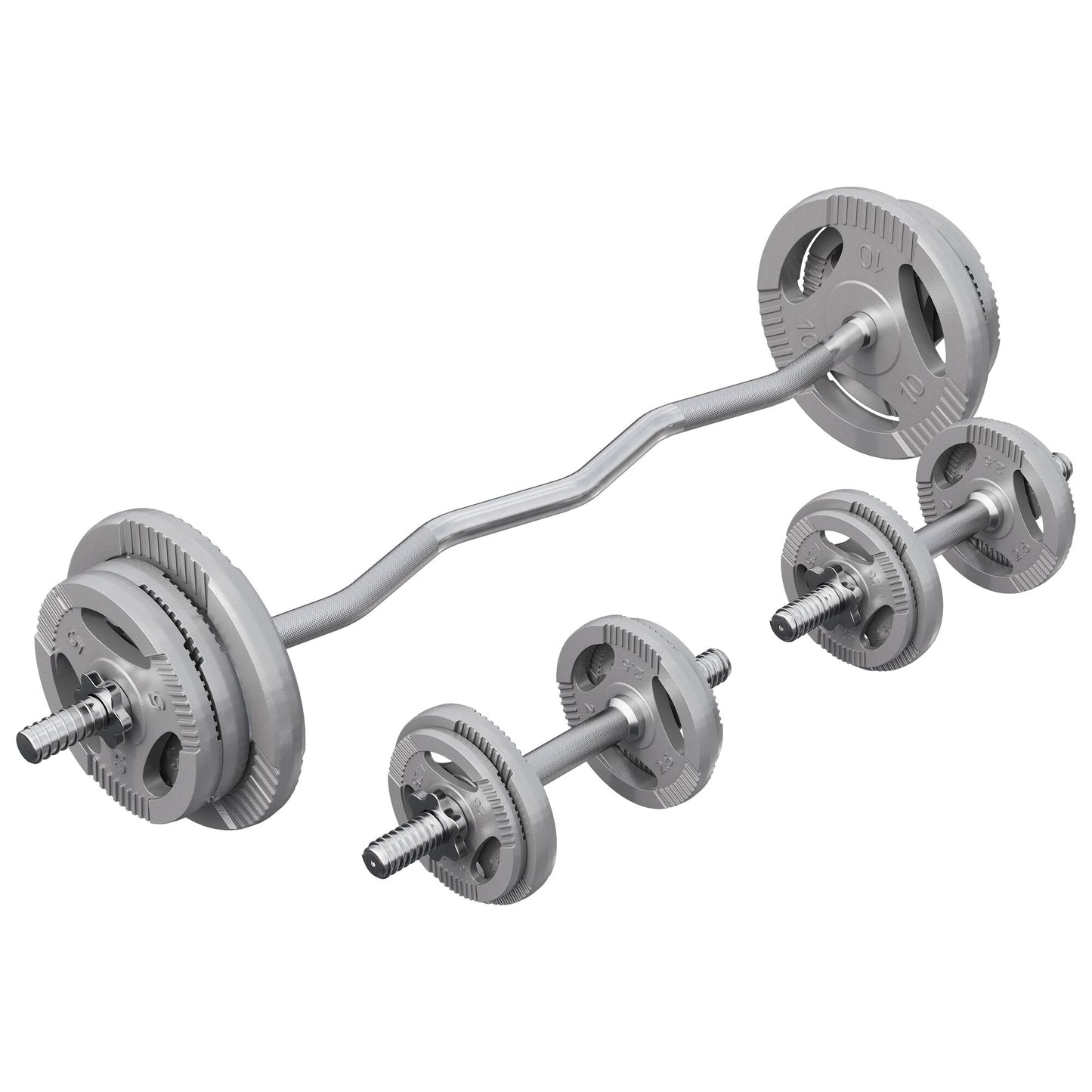 SZ-Curlset Gusseisen Gripper 70 kg - Gorilla Sports DE