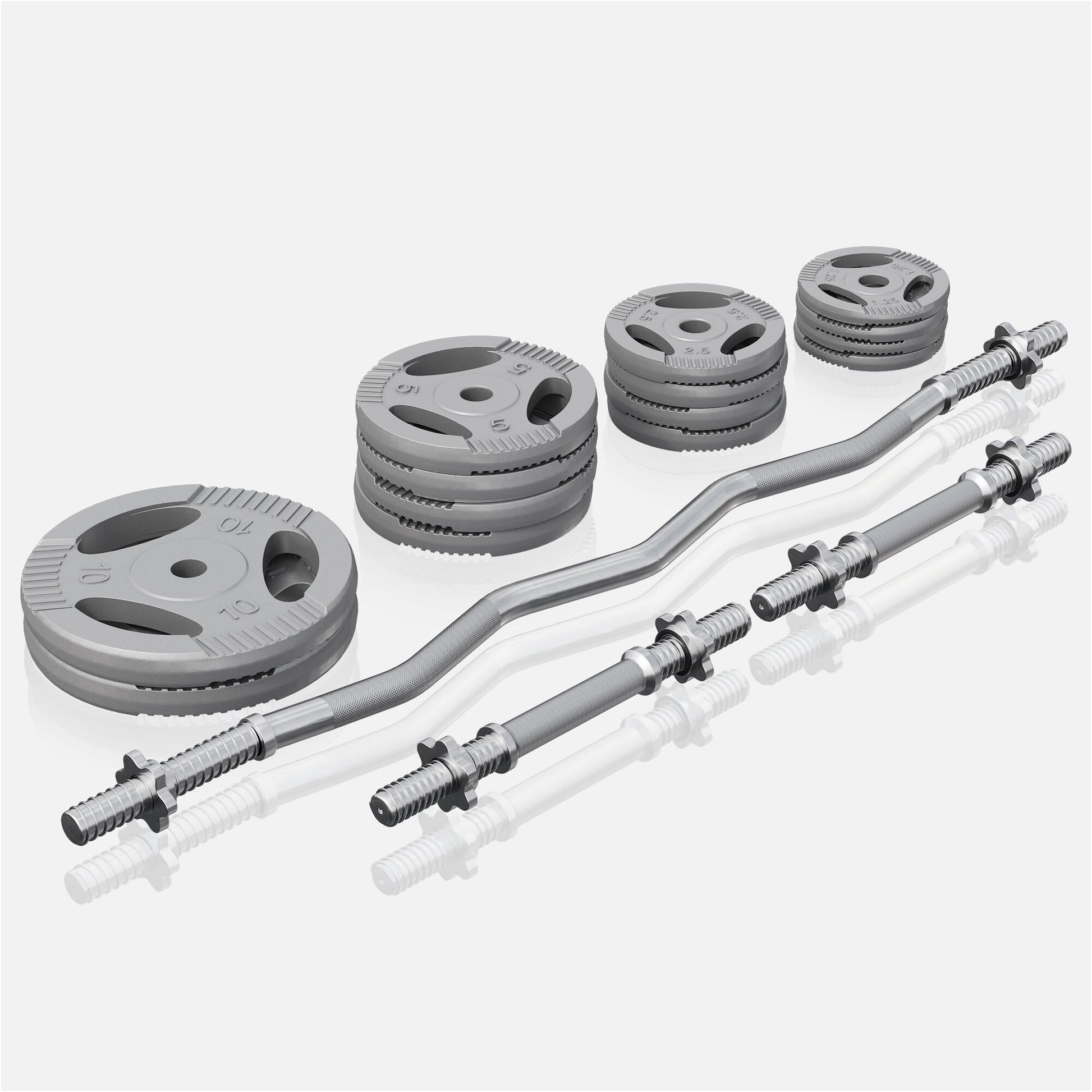 SZ-Curlset Gusseisen Gripper 70 kg - Gorilla Sports DE