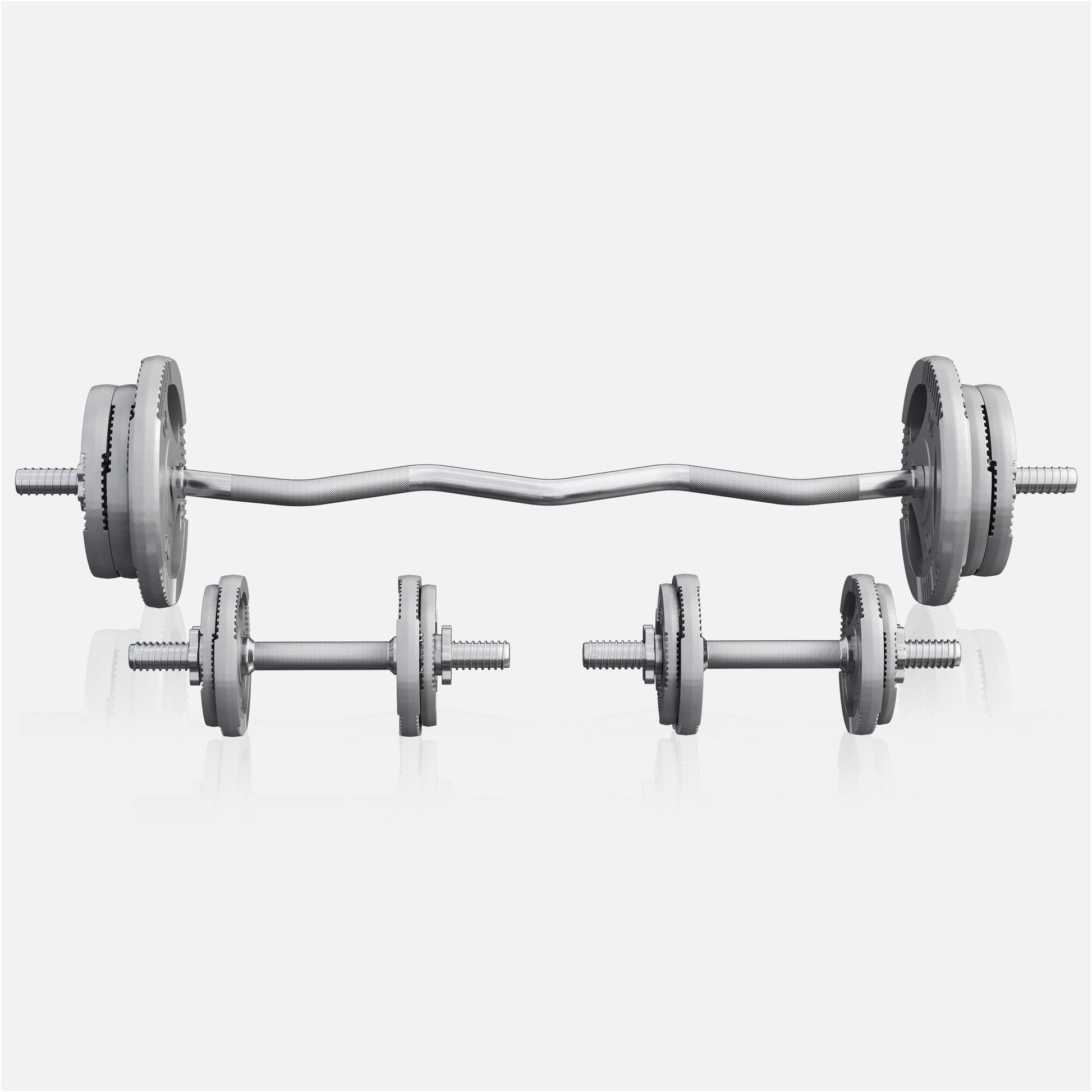 SZ-Curlset Gusseisen Gripper 70 kg - Gorilla Sports DE