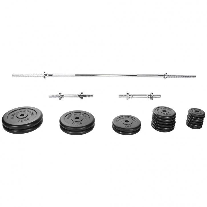 Langhantelset Gummi 100 kg - Gorilla Sports DE