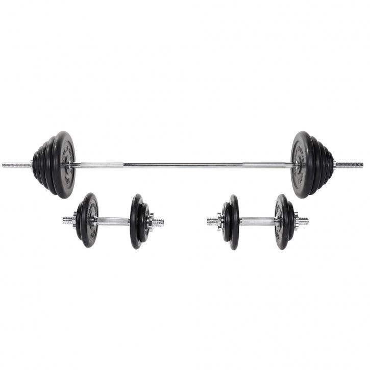 Langhantelset Gummi 100 kg - Gorilla Sports DE