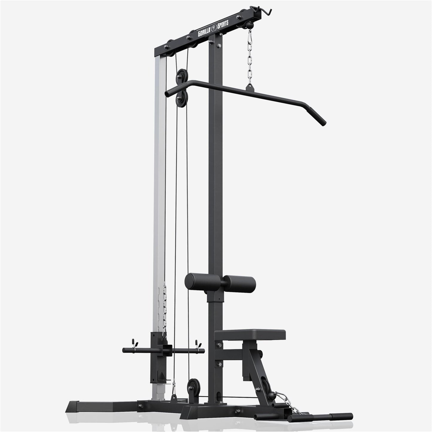 Latzugstation in Weiß/Schwarz - Gorilla Sports DE