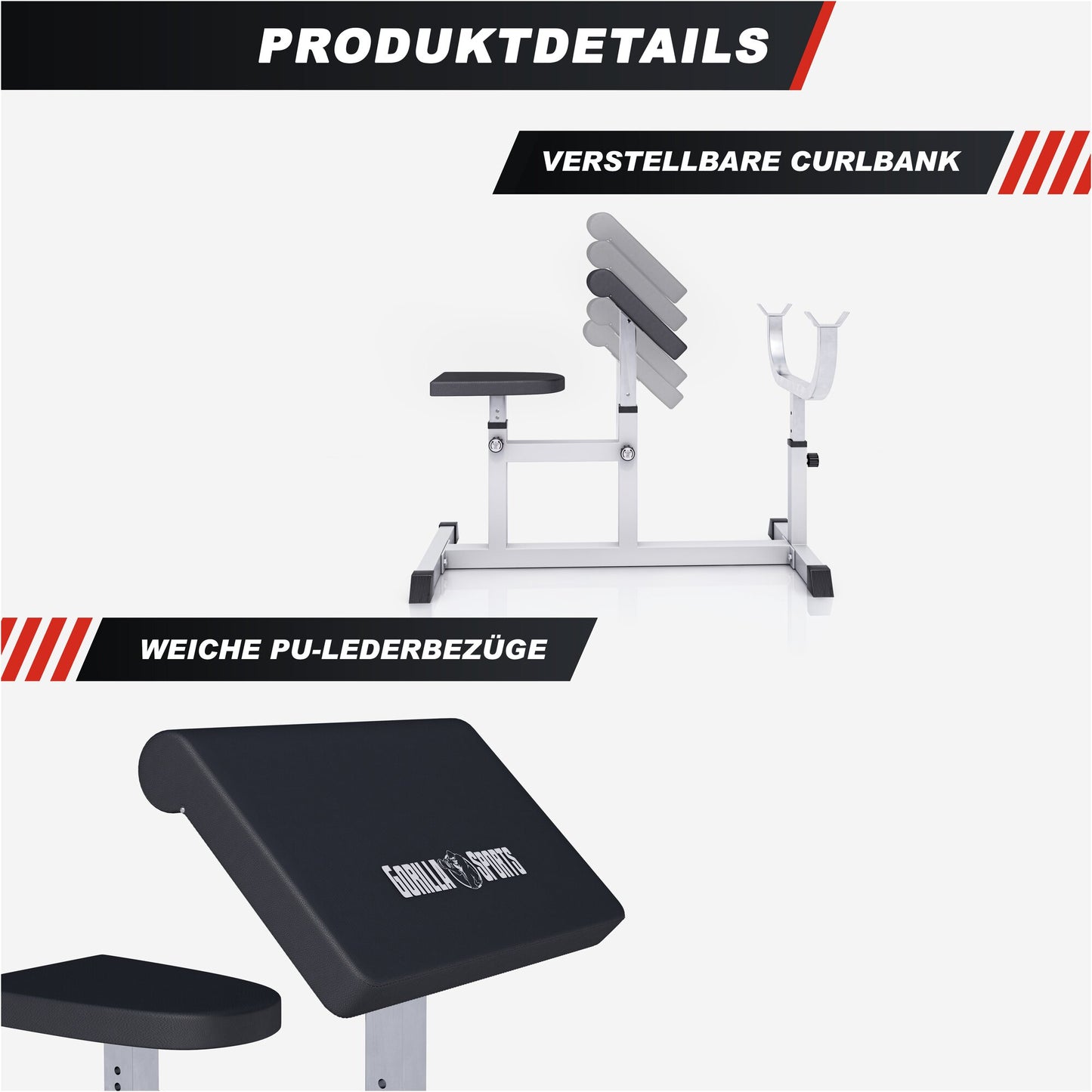 Curlbank Weiß/Schwarz - Gorilla Sports DE