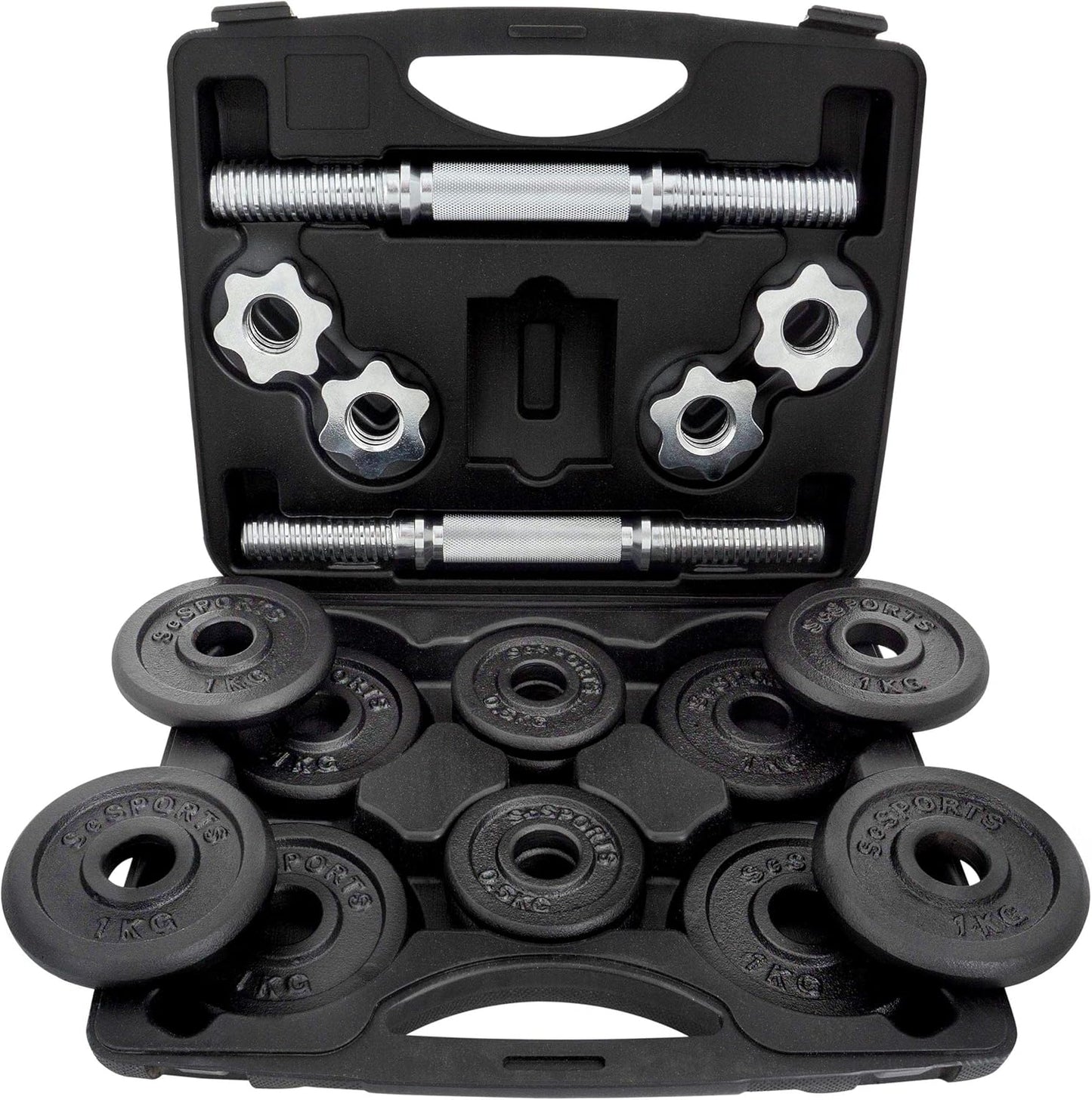 Kurzhantel Set mit Koffer 15 - 20 kg - Gorilla Sports DE