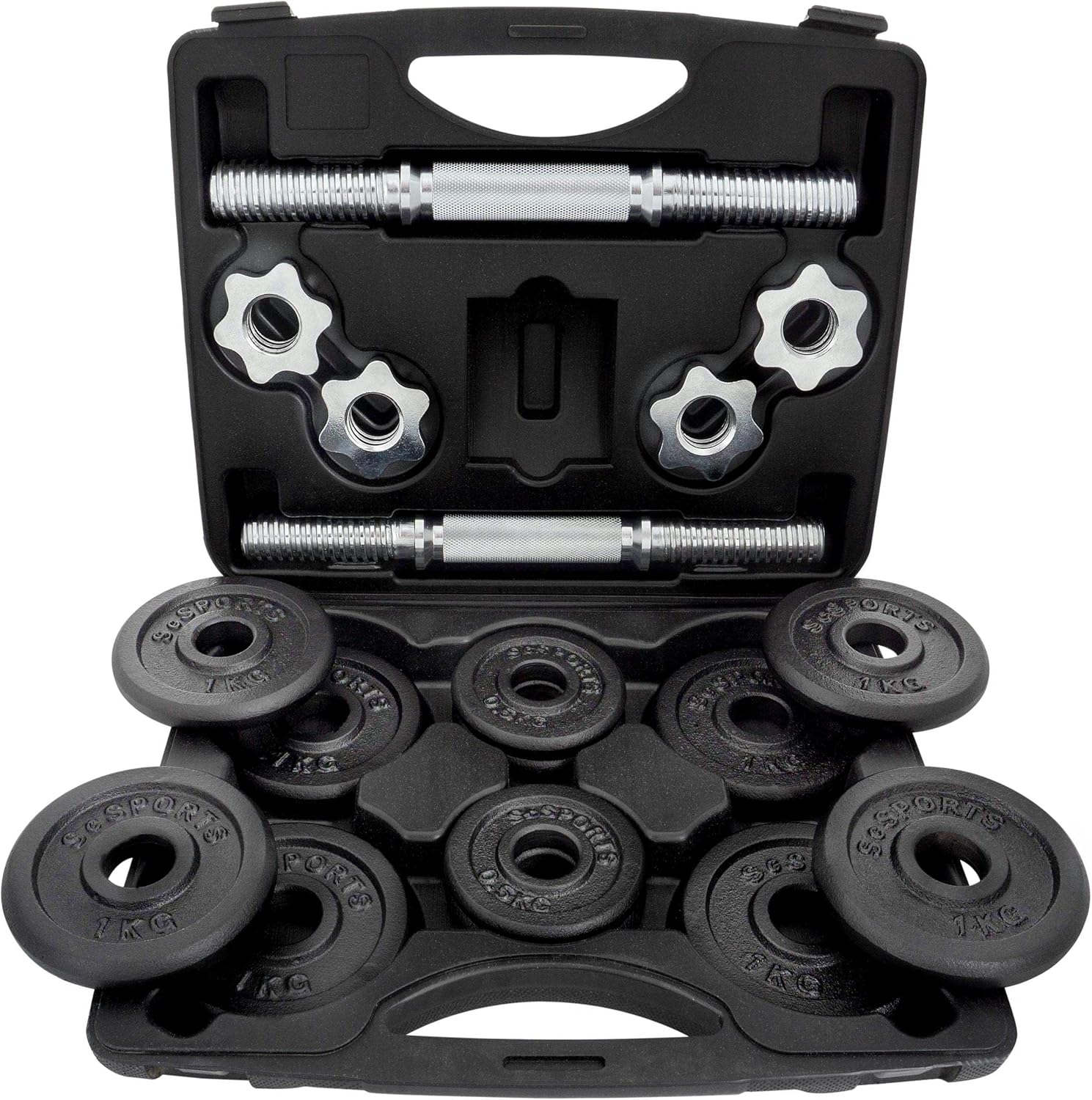 Kurzhantel Set mit Koffer 15 - 20 kg - Gorilla Sports DE