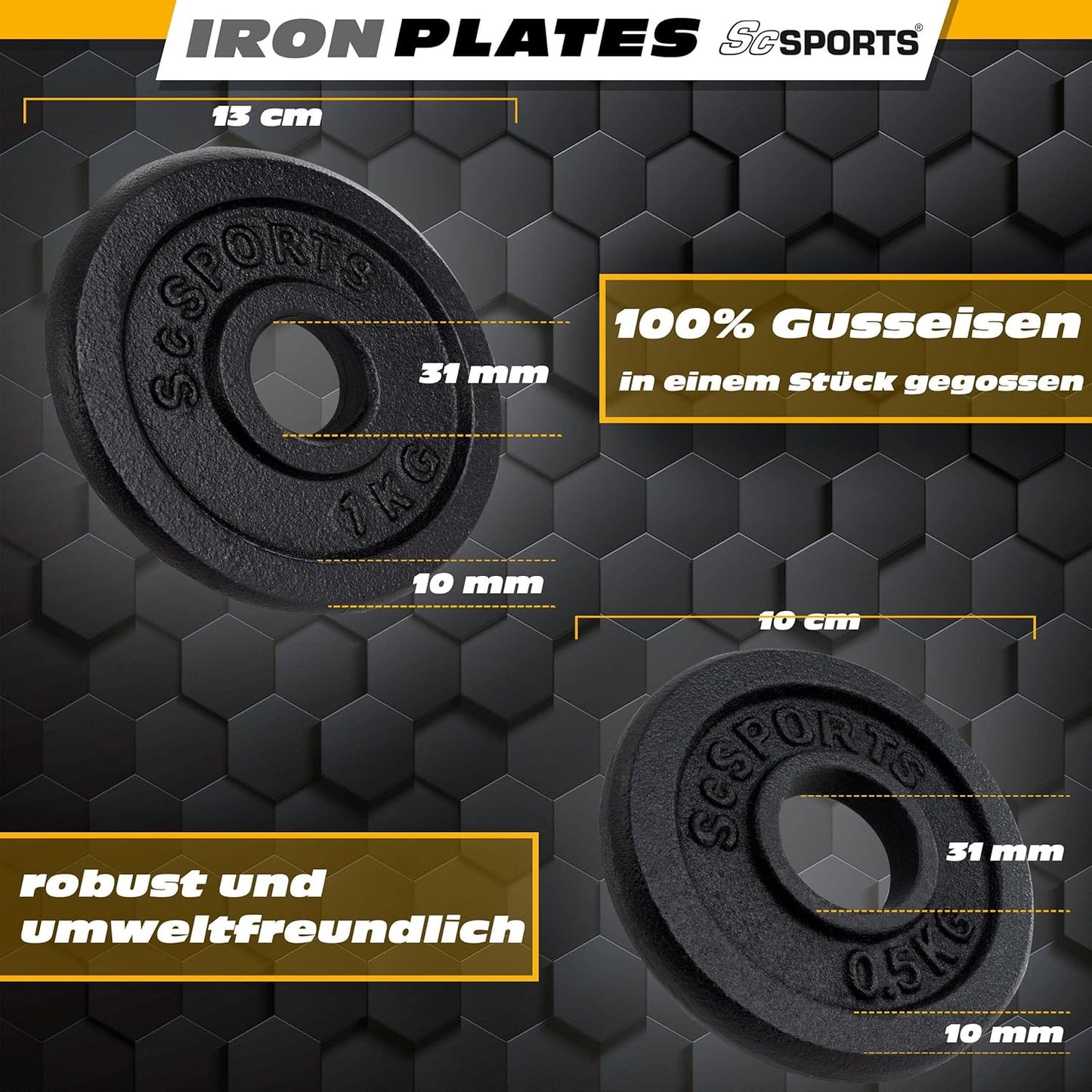 Kurzhantel Set mit Koffer 15 - 20 kg - Gorilla Sports DE