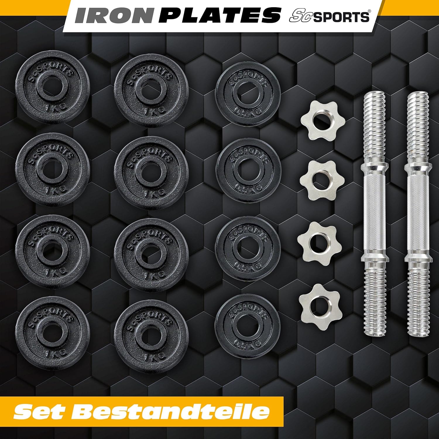 Kurzhantel Set mit Koffer 15 - 20 kg - Gorilla Sports DE