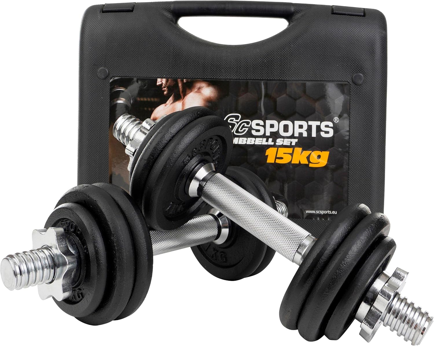 Kurzhantel Set mit Koffer 15 - 20 kg - Gorilla Sports DE