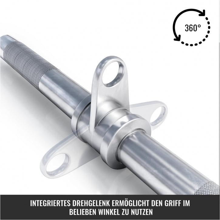 Trizeps Bizeps Stange mit Drehgelenk aus Chrom - Gorilla Sports DE