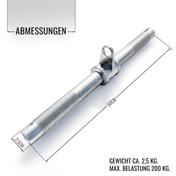 Trizeps Bizeps Stange mit Drehgelenk aus Chrom - Gorilla Sports DE