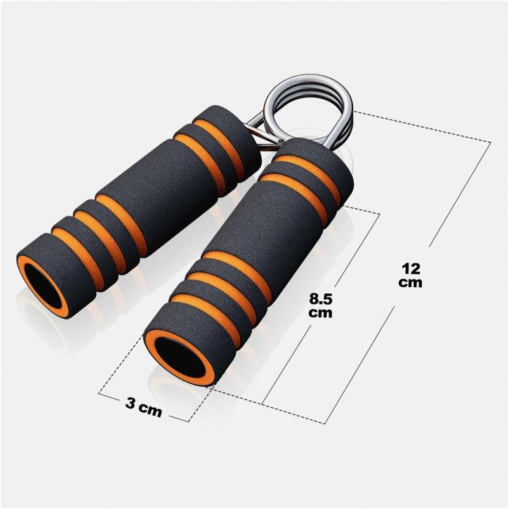 Fingerhantel Schwarz/Orange mit Schaumstoff - Gorilla Sports DE