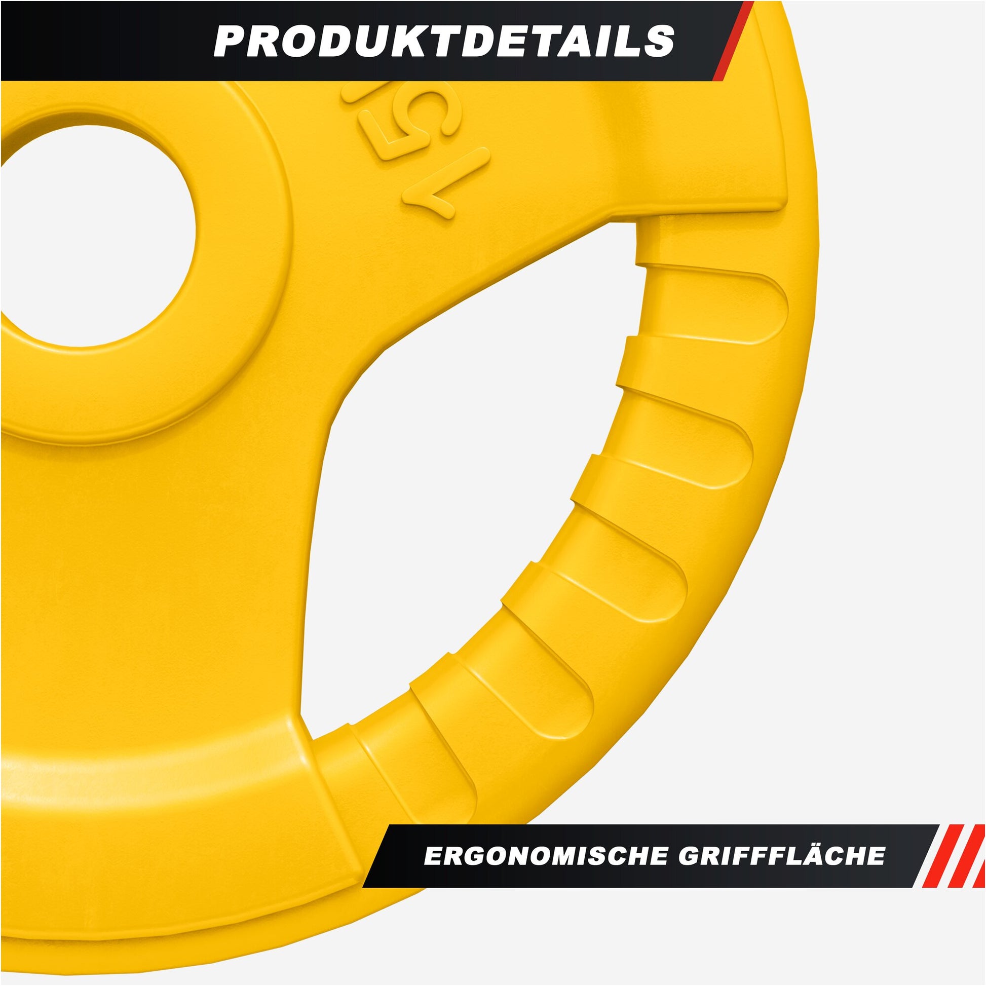 Hantelscheibe 50/51mm Olympia Gummi Gripper 1,25-25 KG - Gorilla Sports DE