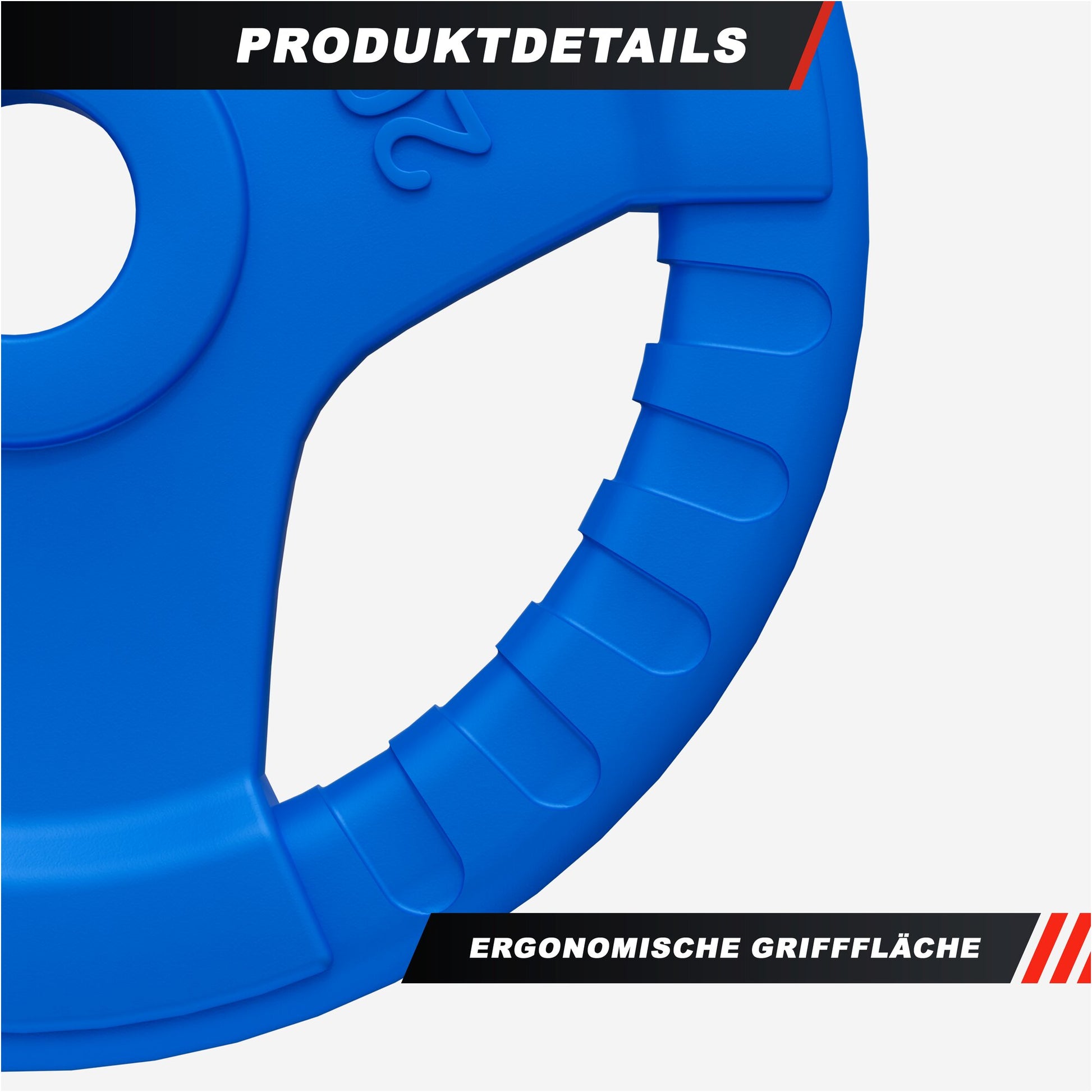 Hantelscheibe 50/51mm Olympia Gummi Gripper 1,25-25 KG - Gorilla Sports DE