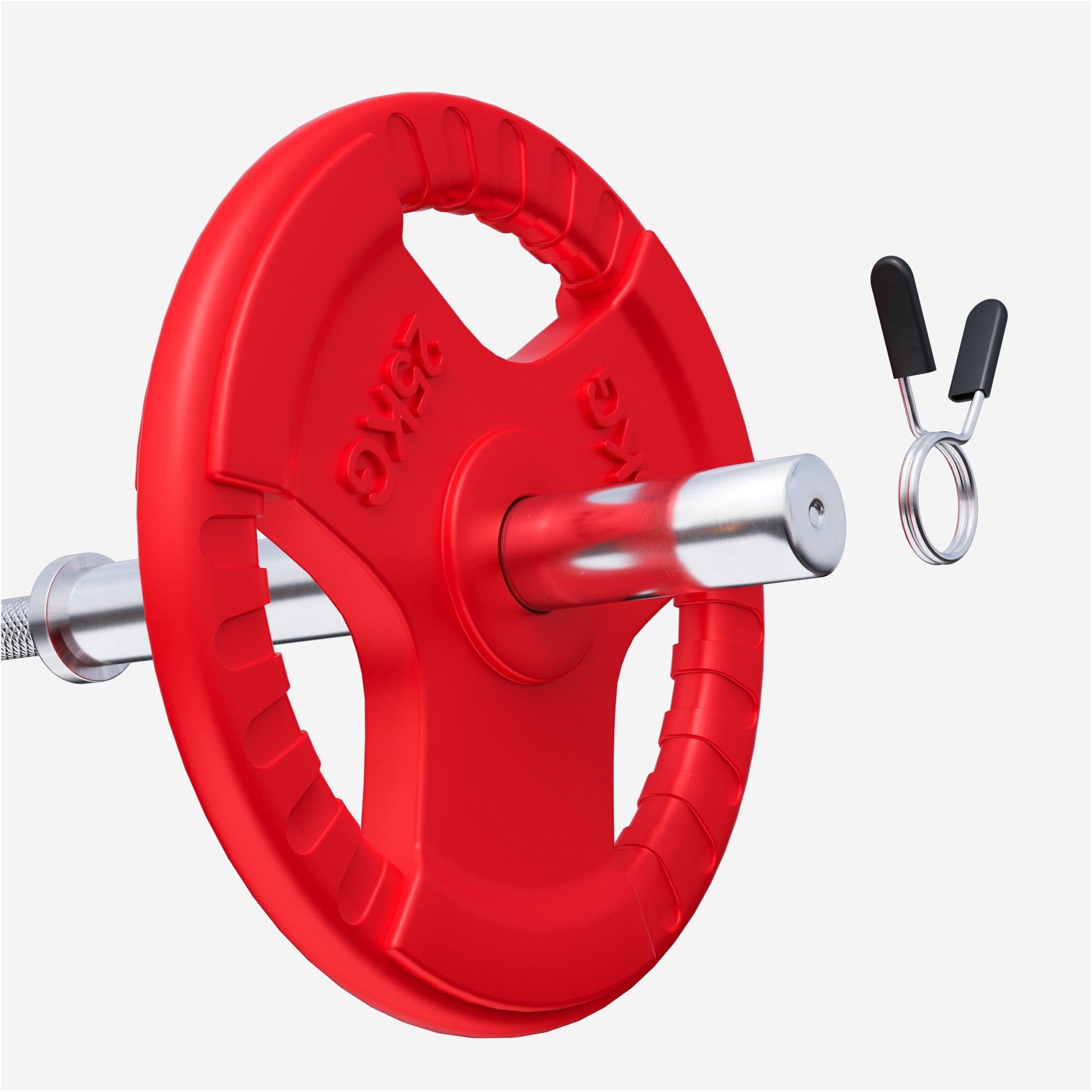 Hantelscheibe 50/51mm Olympia Gummi Gripper 1,25-25 KG - Gorilla Sports DE