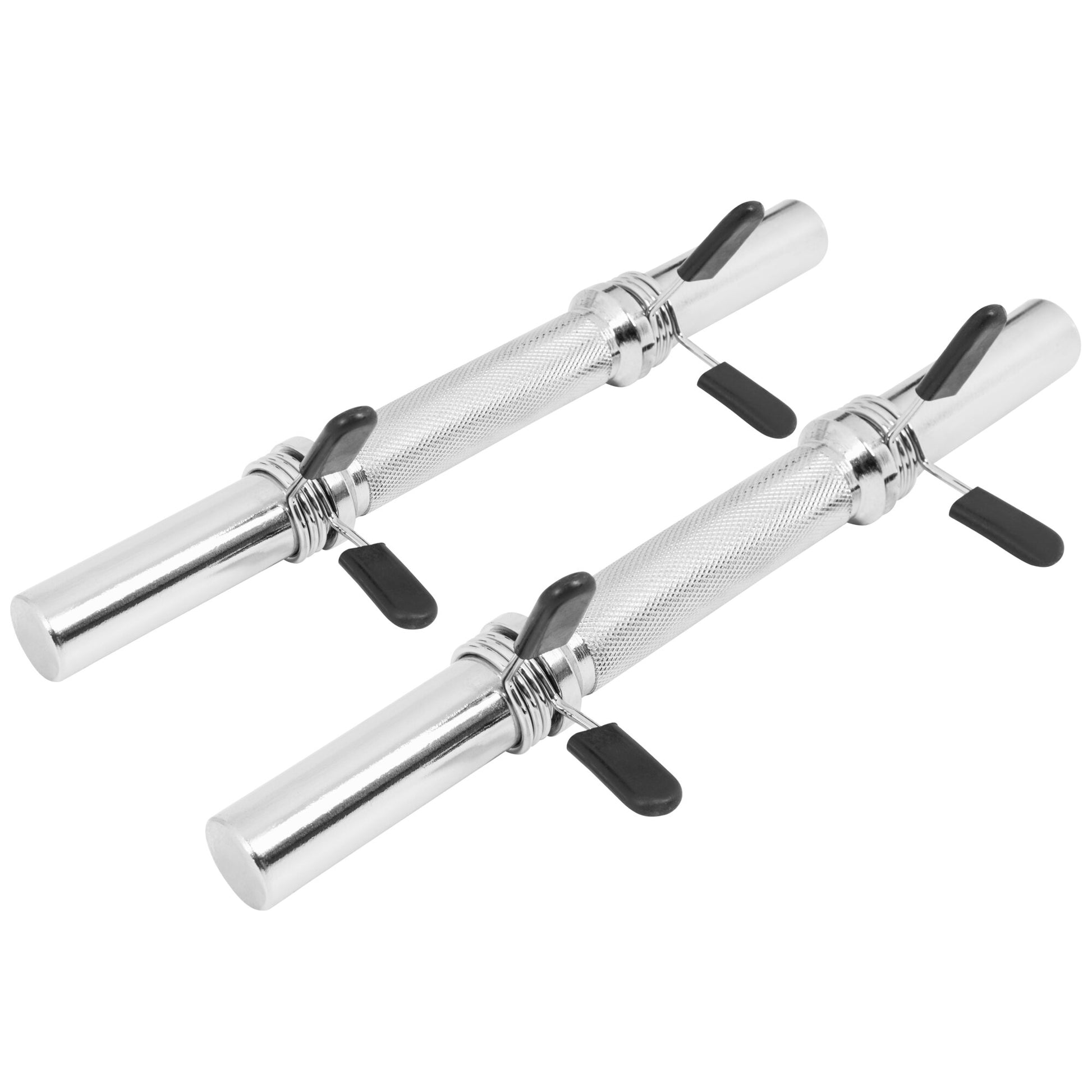 Kurzhantelstangenset 30 mm Chrom 35 cm mit Federverschluss - Gorilla Sports DE