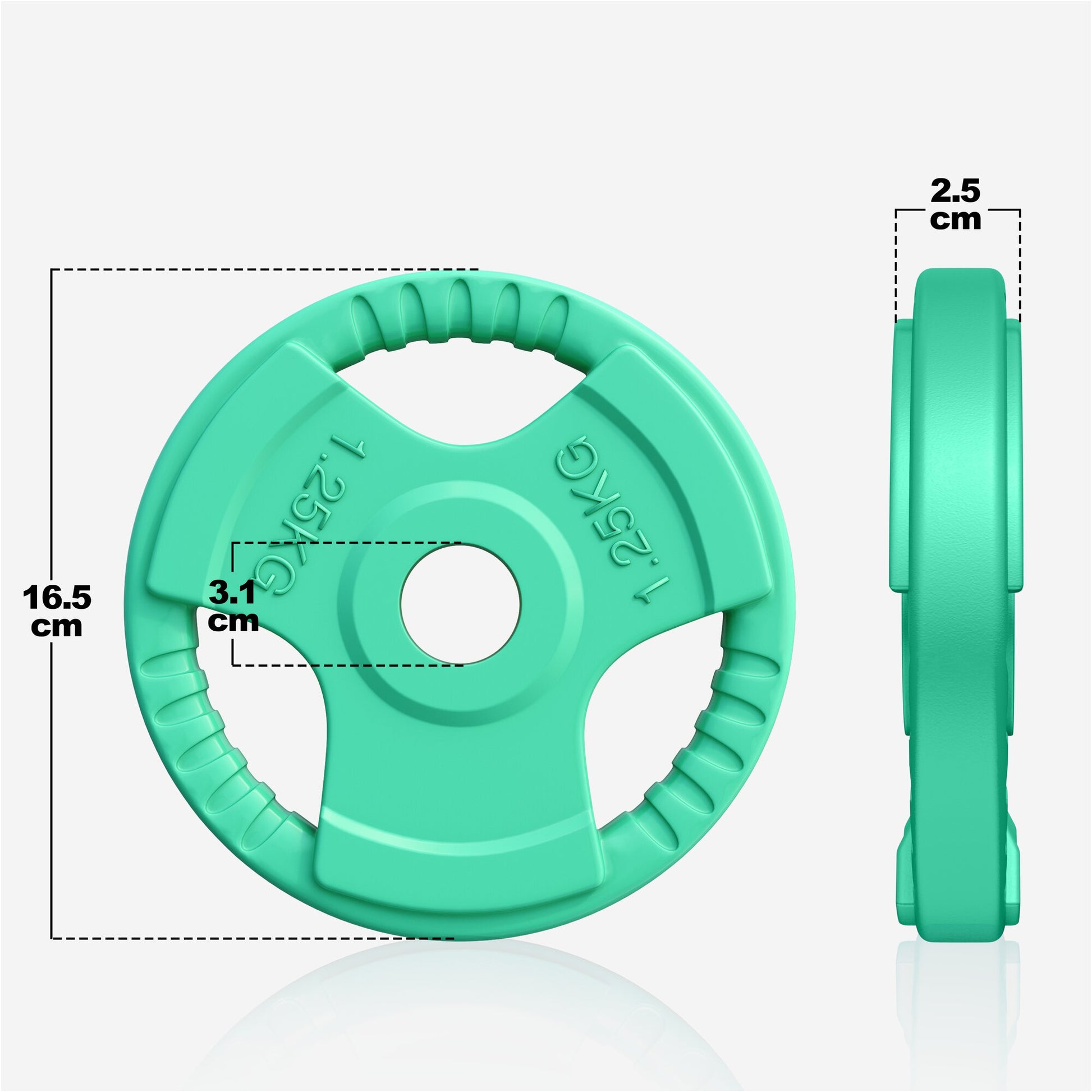 Hantelscheibe 30/31 mm Gummi Gripper 1,25-25 KG - Gorilla Sports DE