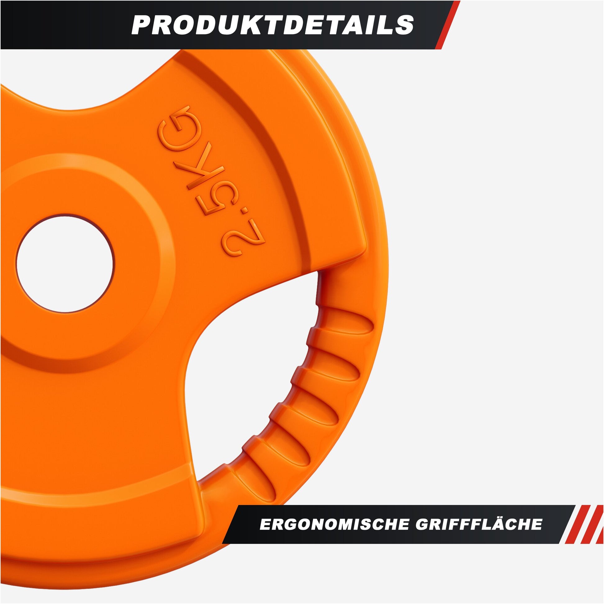 Hantelscheibe 30/31 mm Gummi Gripper 1,25-25 KG - Gorilla Sports DE