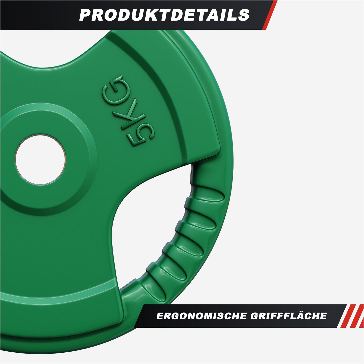 Hantelscheibe 30/31 mm Gummi Gripper 1,25-25 KG - Gorilla Sports DE