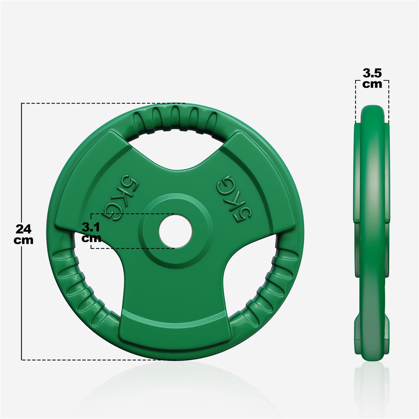 Hantelscheibe 30/31 mm Gummi Gripper 1,25-25 KG - Gorilla Sports DE