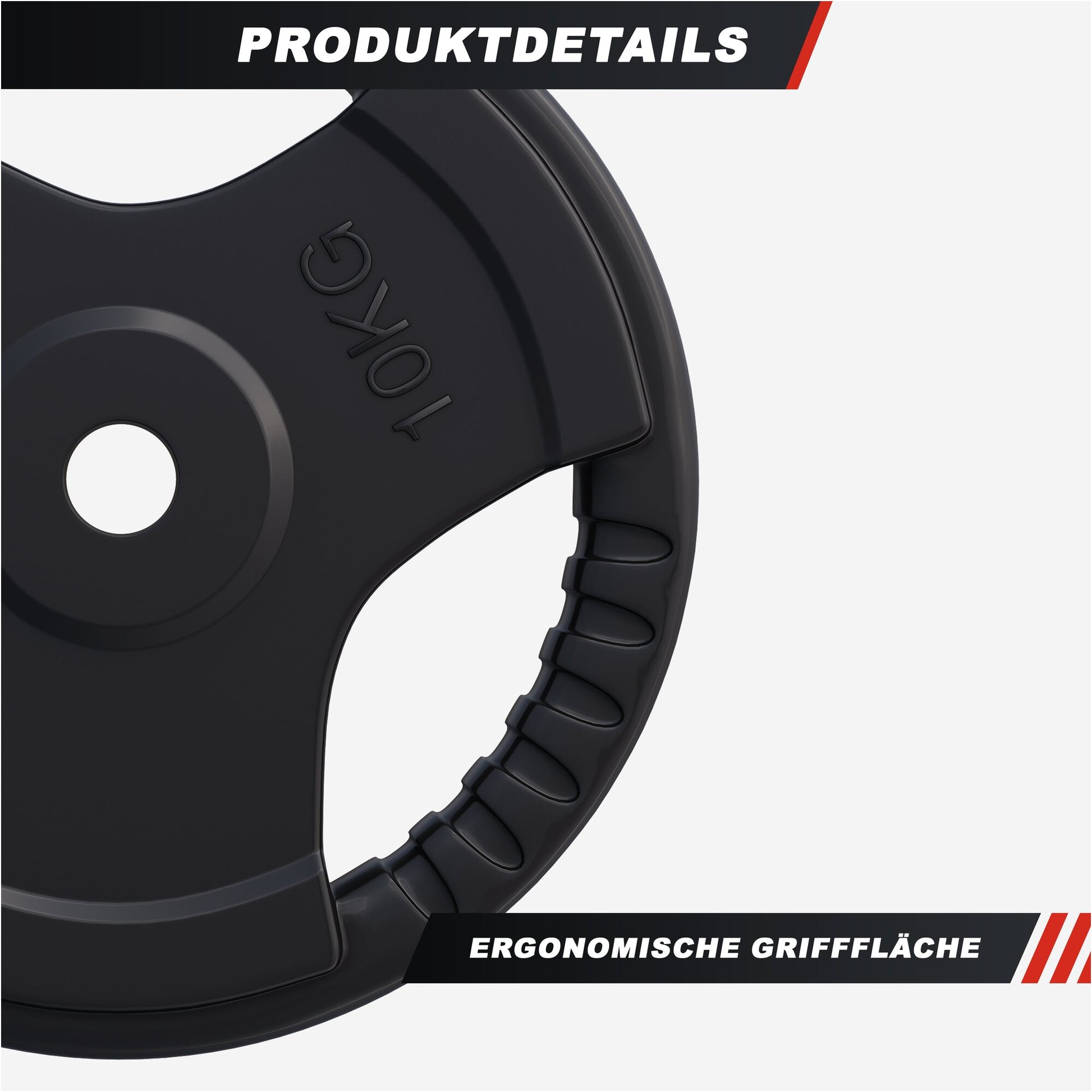 Hantelscheibe 30/31 mm Gummi Gripper 1,25-25 KG - Gorilla Sports DE