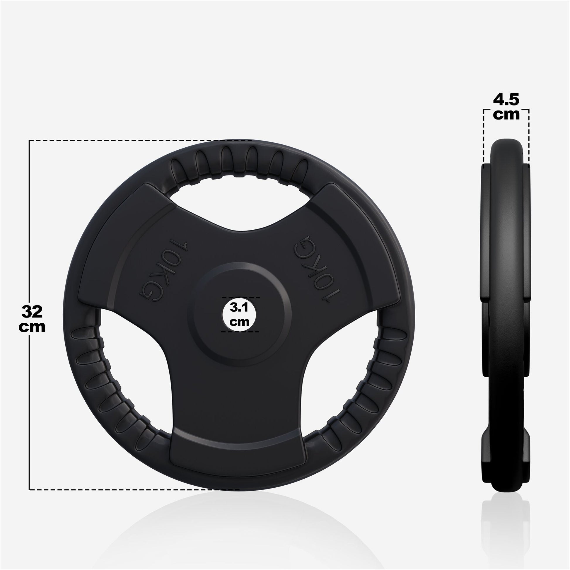 Hantelscheibe 30/31 mm Gummi Gripper 1,25-25 KG - Gorilla Sports DE