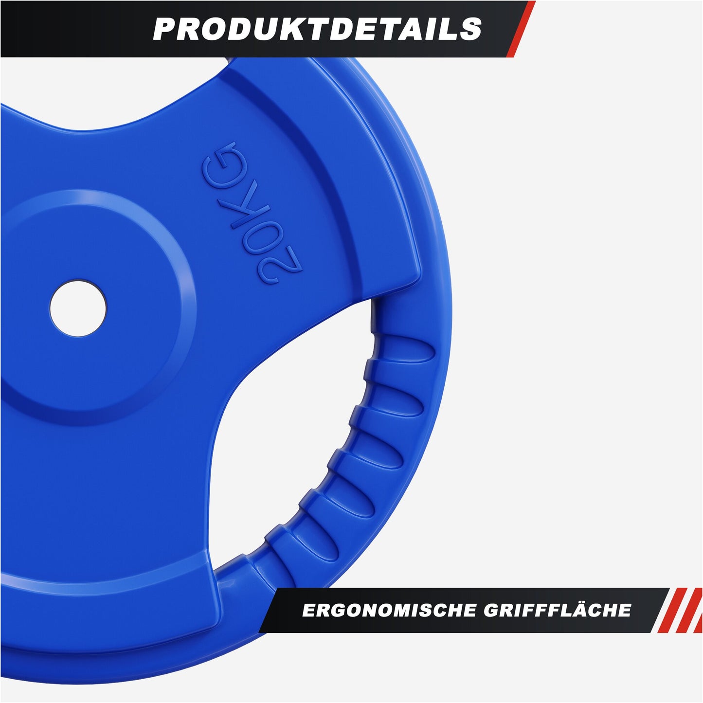 Hantelscheibe 30/31 mm Gummi Gripper 1,25-25 KG - Gorilla Sports DE