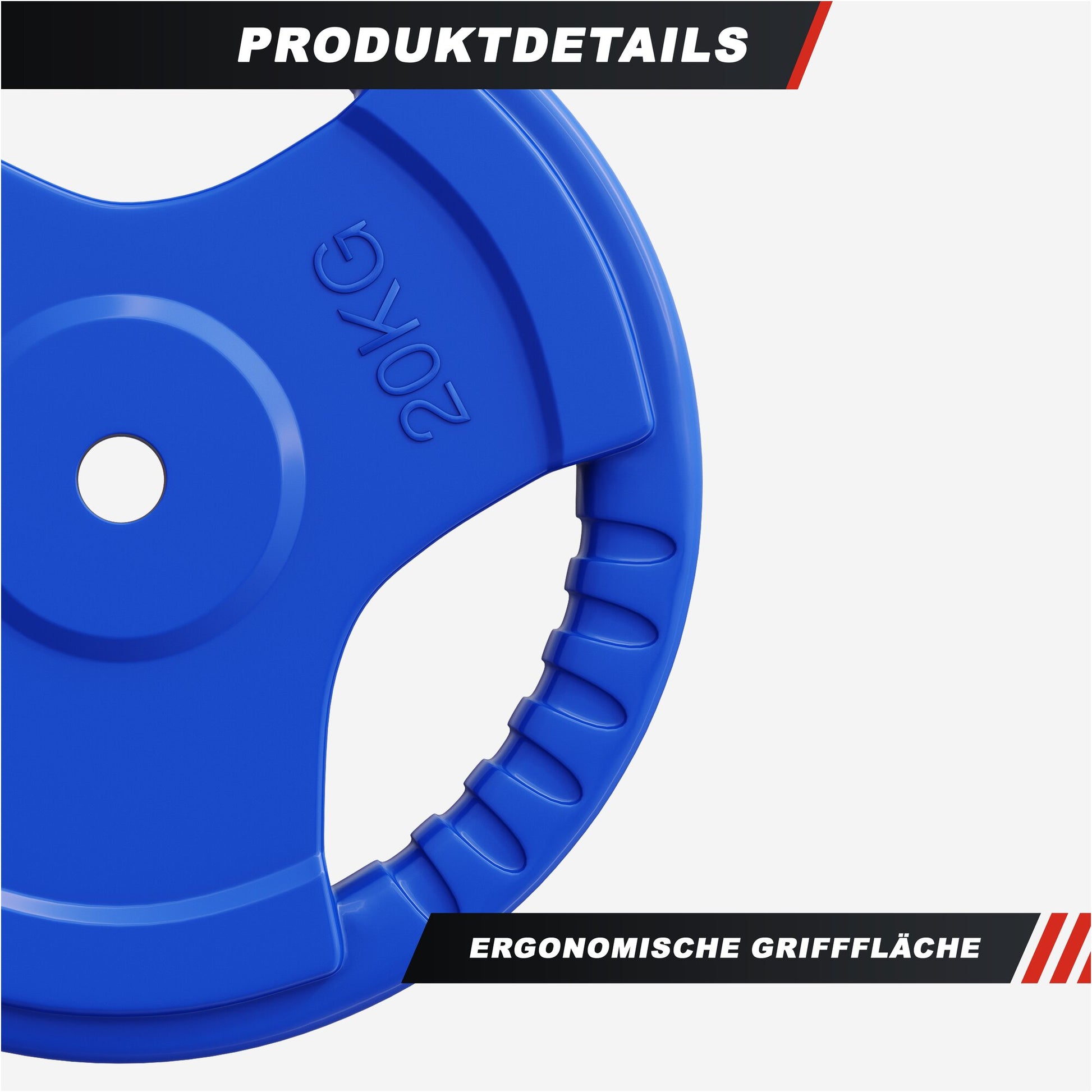 Hantelscheibe 30/31 mm Gummi Gripper 1,25-25 KG - Gorilla Sports DE