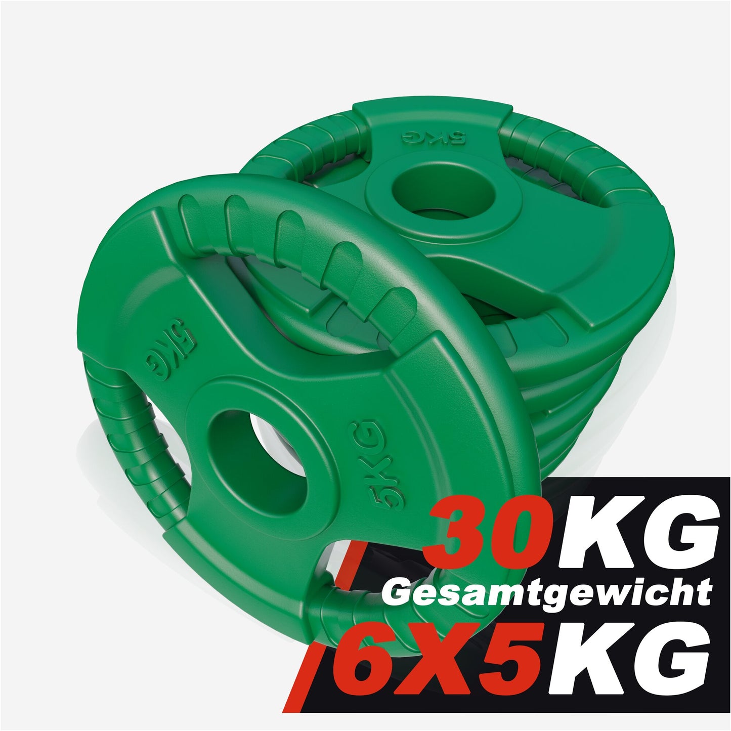 Hantelscheibe 50/51mm Olympia Gummi Gripper 1,25-25 KG - Gorilla Sports DE