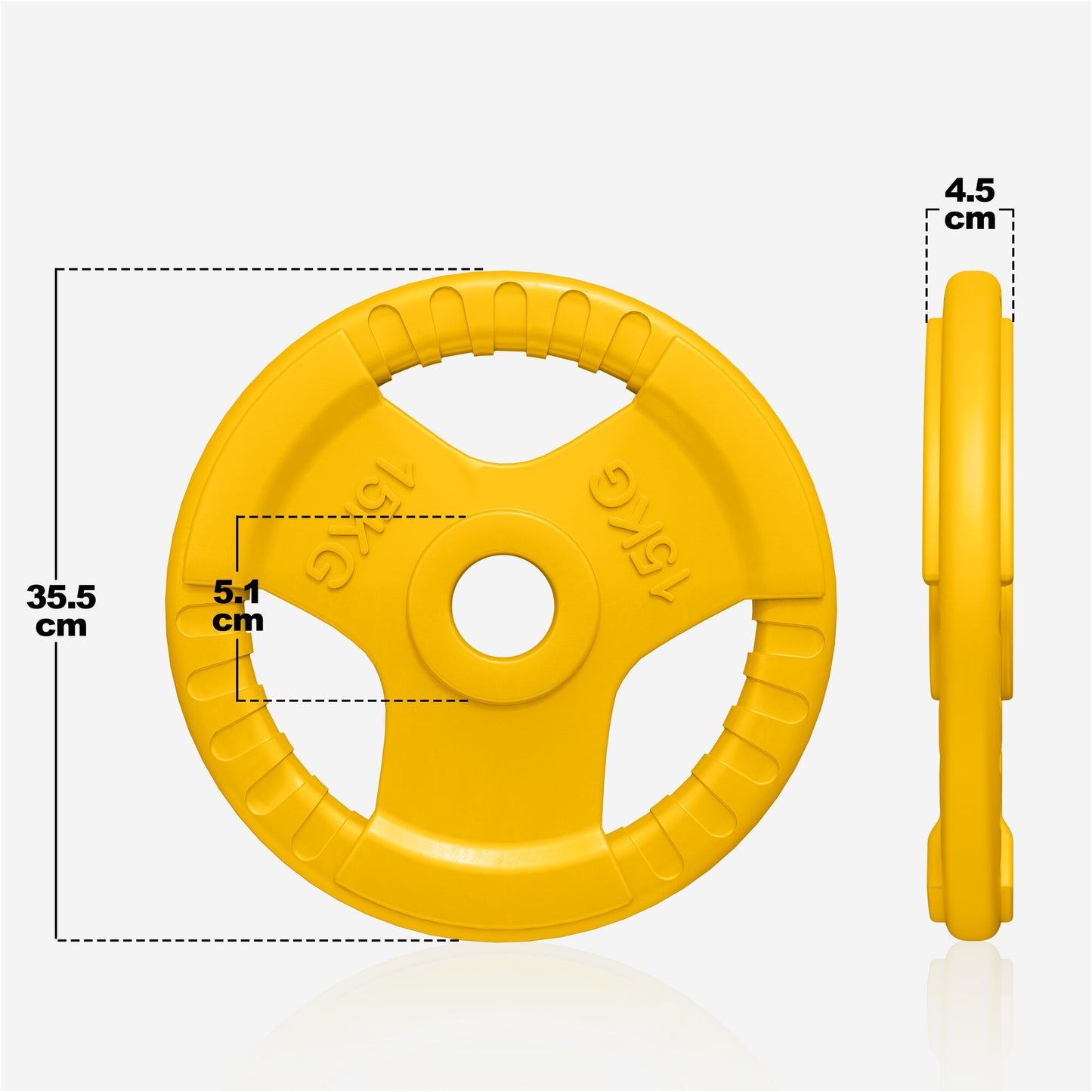 Hantelscheibe 50/51mm Olympia Gummi Gripper 1,25-25 KG - Gorilla Sports DE